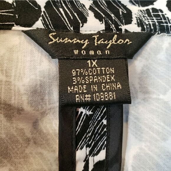SUNNY TAYLOR 3/4 Sleeves Black & White Jacket - Picture 3 of 5